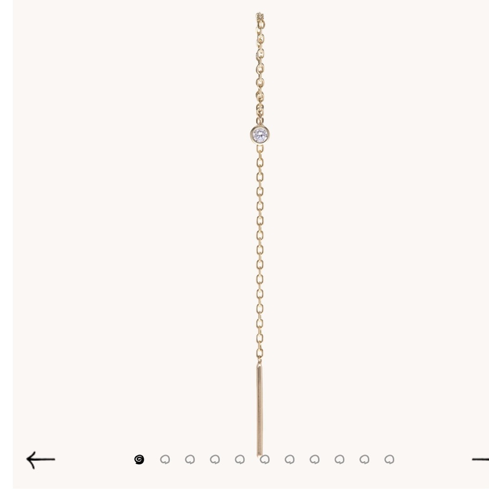 Catbird NYC Single Diamond Greco Lariat Earring - Picture 2 of 5